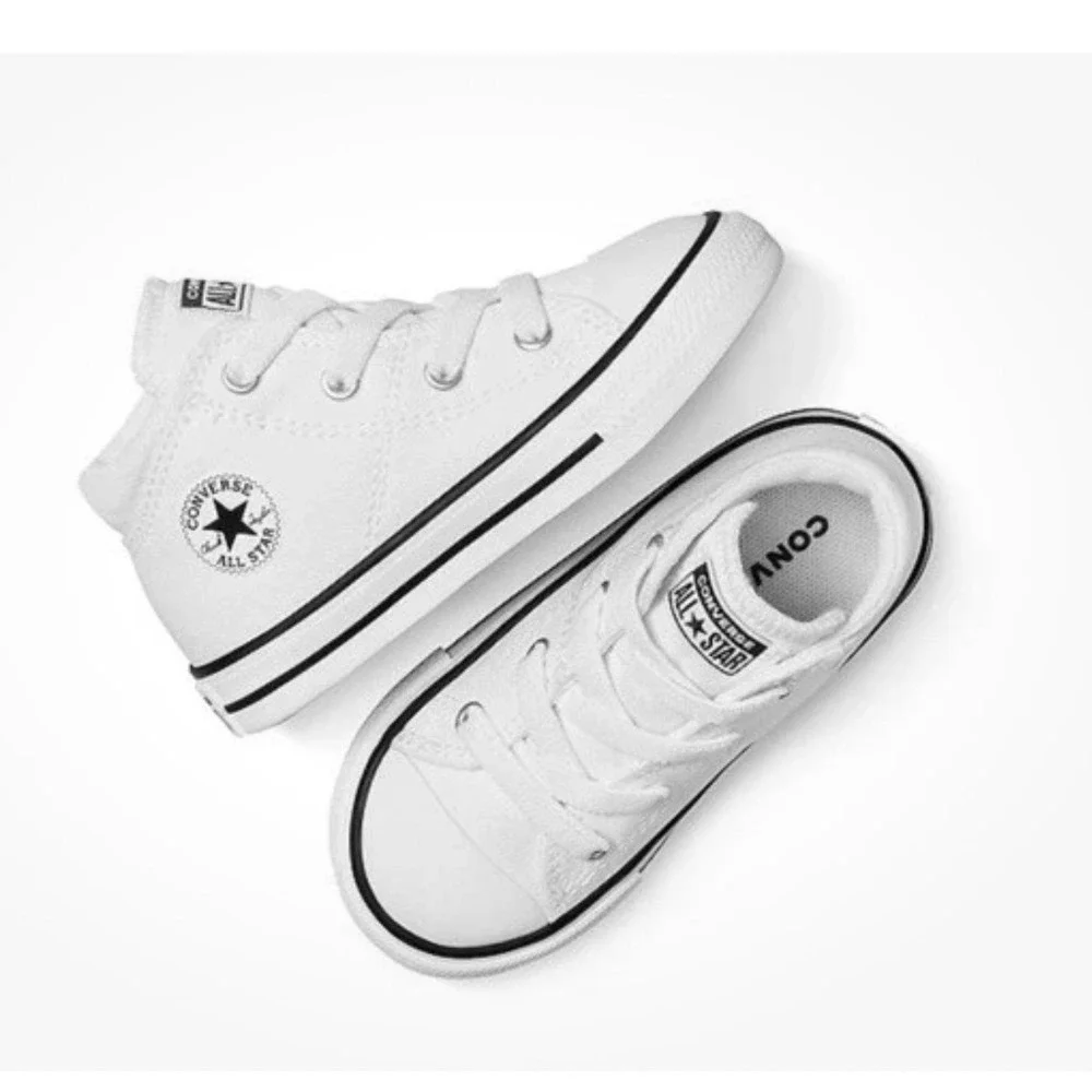 Converse Chuck Taylor All Star Madison White Mid Top Infant Toddler Shoes 6C NIB